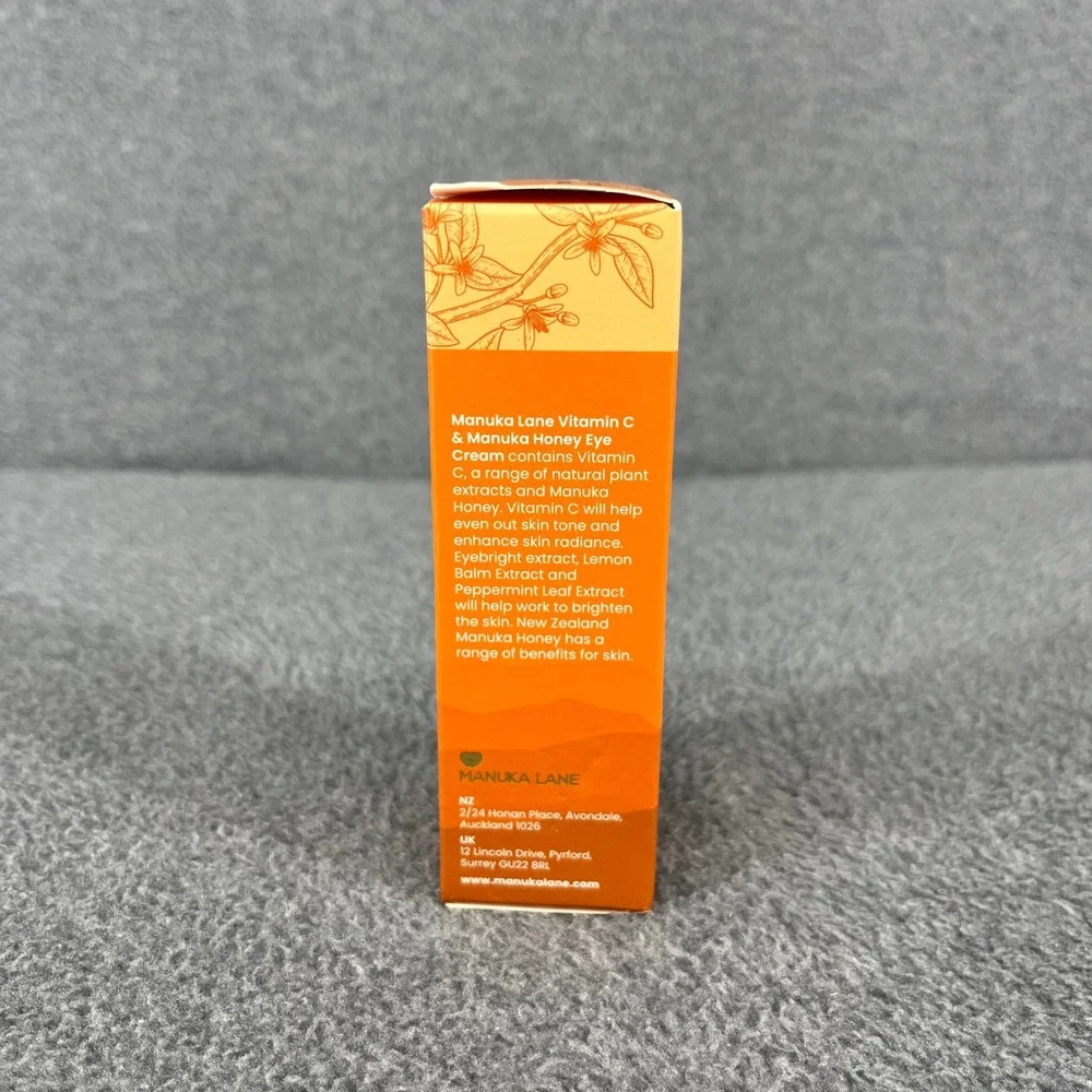 Manuka Lane Eye Cream Orange Vitamin‎ C Manuka Honey Brightening 1 oz